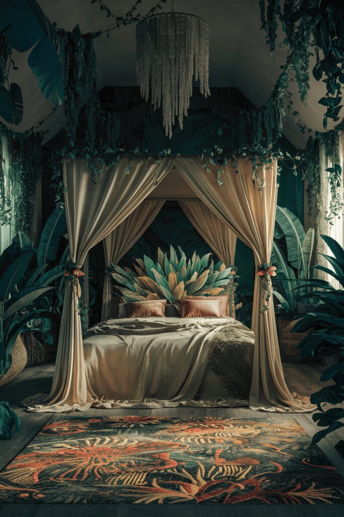 20+ Dream Rooms Ideas - Elevate Your Space with Creativity 21 Dream Rooms Ideas: Jungle-Inspired Bedroom