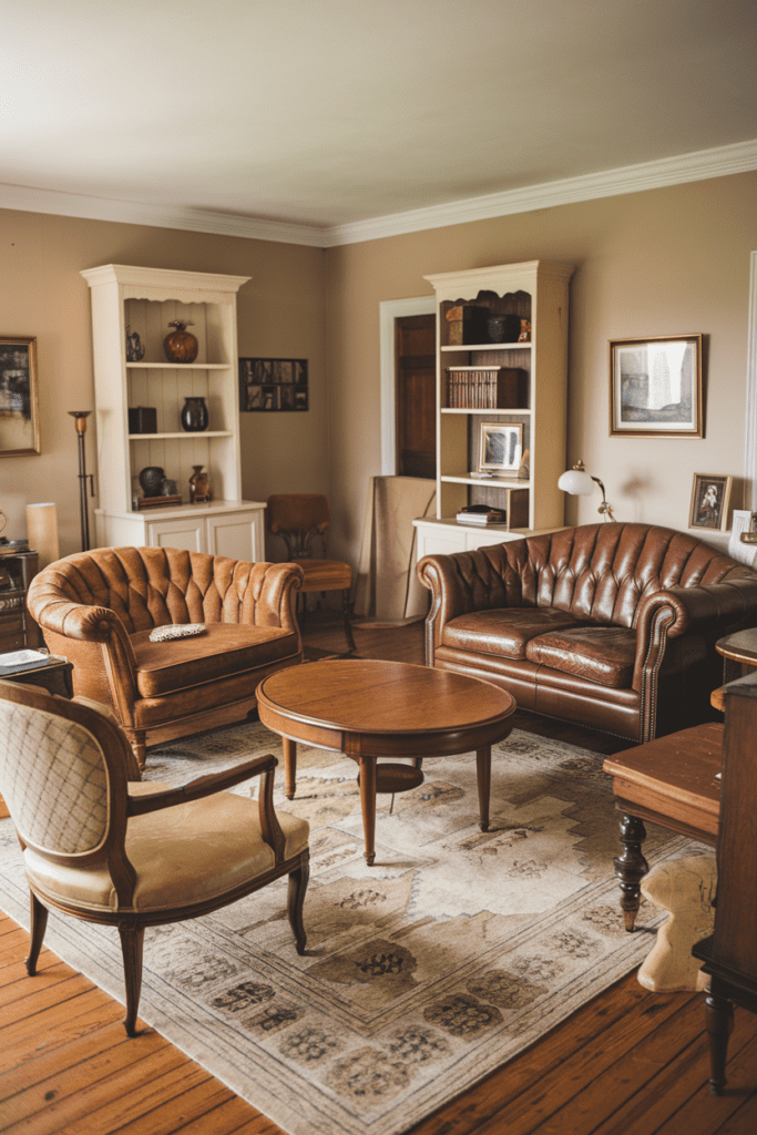 Cozy Traditional Living Room Ideas: Vintage Style with Antique Furniture