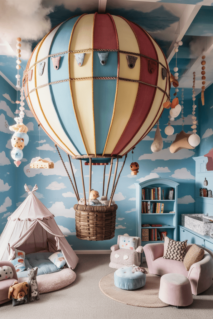 Toddler Room Ideas: Whimsical Hot Air Balloon Room