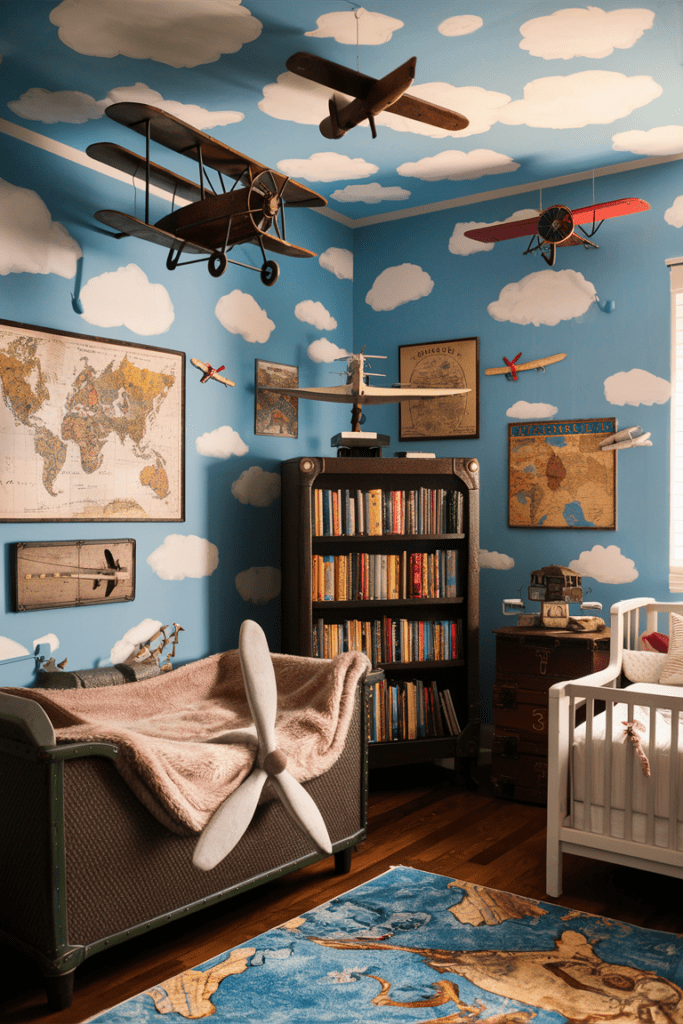 Toddler Room Ideas: Vintage Airplane Adventure