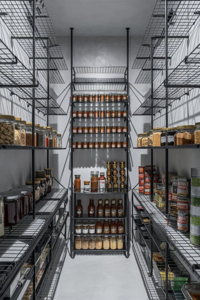 Food Storage Room Ideas: Wire Racks for a Minimalist, Industrial Look