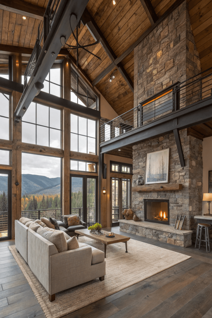 Industrial Touches for Modern Sophistication Mountain Modern Home Interior Ideas