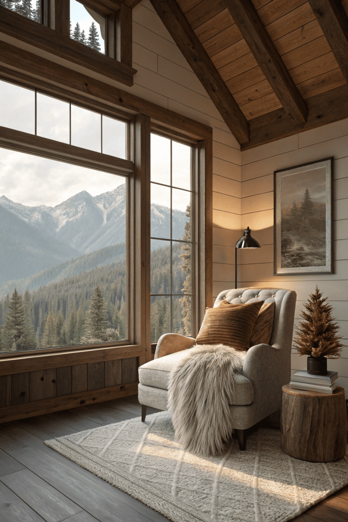 Mountain Modern Home Interior Ideas: Cozy Nooks with Plush Furnishings