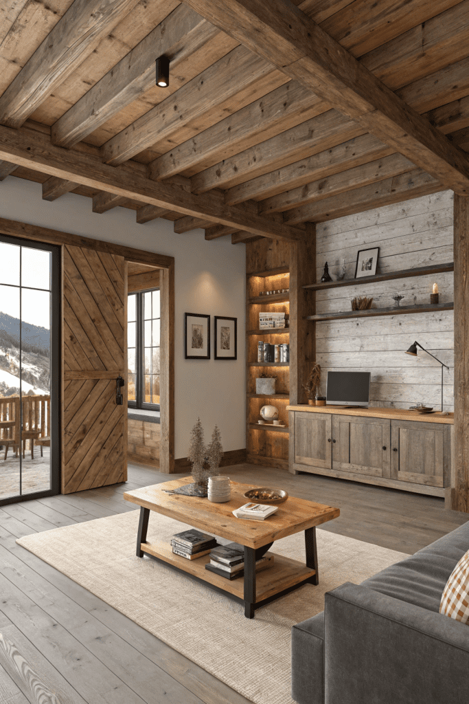 Mountain Modern Home Interior Ideas: Reclaimed Wood Features for Sustainability