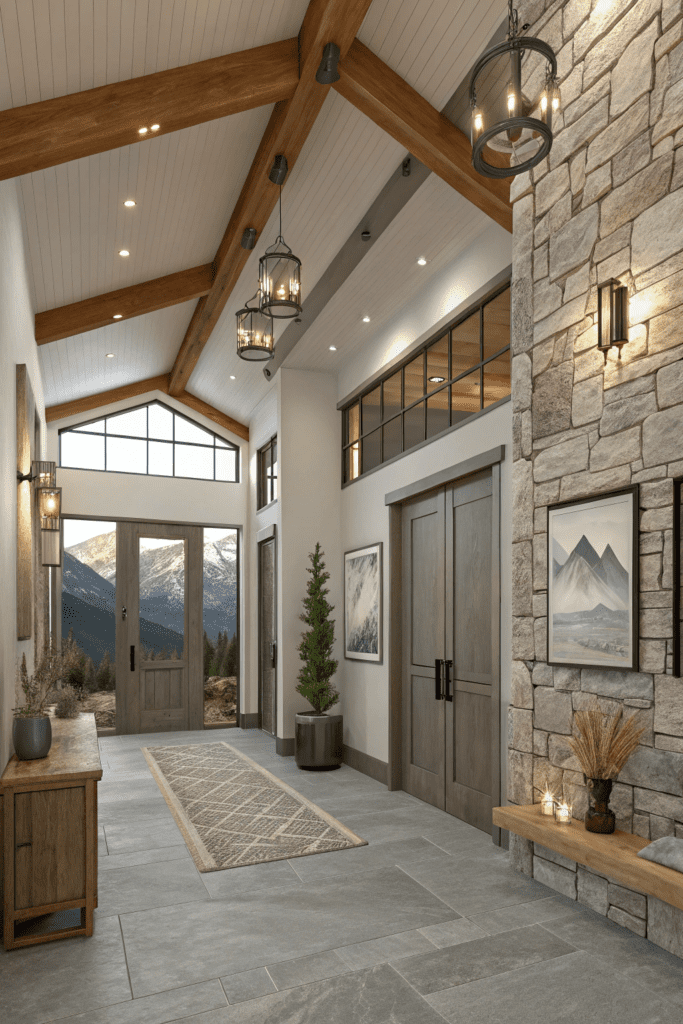 Mountain Modern Home Interior Ideas: Metallic Accents for Subtle Shine