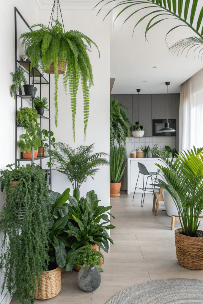 Mountain Modern Home Interior Ideas: Greenery and Indoor Plants for Freshness