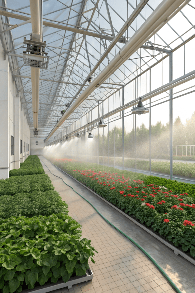 Greenhouse Interior Ideas: Automatic Irrigation System for Convenience