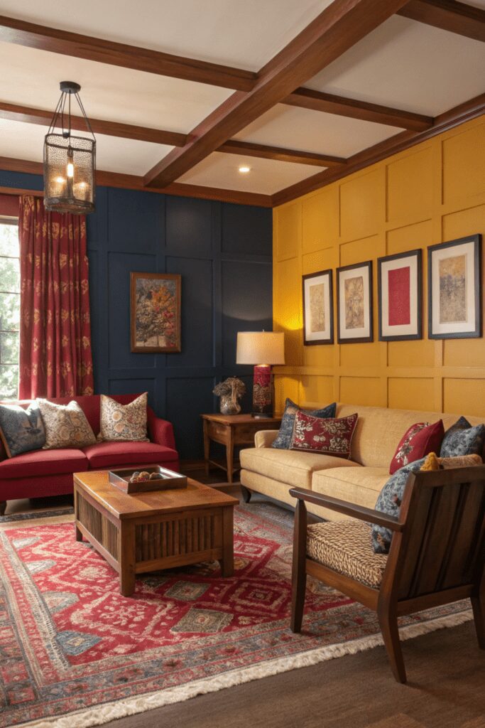 15+ Cozy Traditional Living Room Ideas | Inspiring Designs 16 Cozy Traditional Living Room Ideas: Traditional Color Block Design