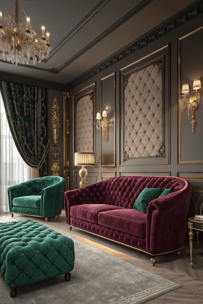 80s Luxury Interior Ideas: Velvet Upholstery for Timeless Luxury