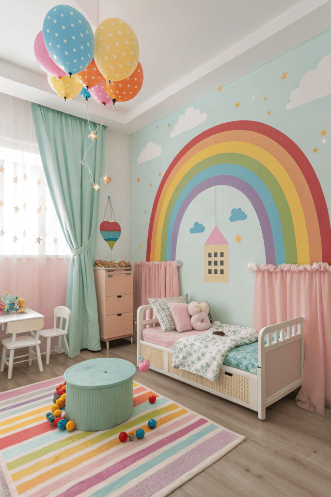 Toddler Room Ideas: Rainbow Wonderland