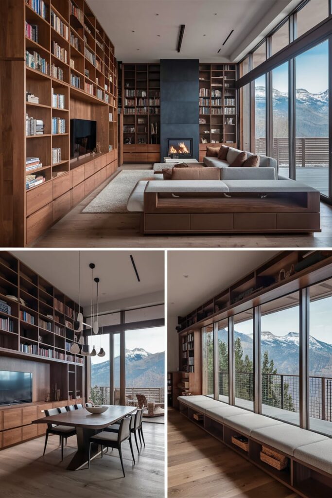 Mountain Modern Home Interior Ideas:Custom Built-Ins for Functional Elegance