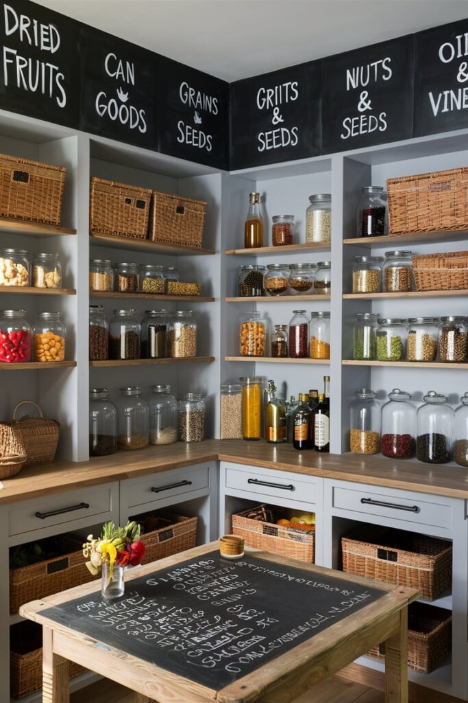 Food Storage Room Ideas: Chalkboard Labels for Stylish and Practical Organization