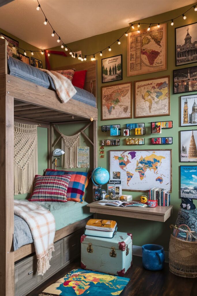 dorm room ideas: Travel-Inspired Dorm Room