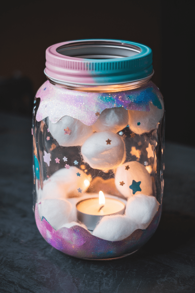 Kawaii Diy Craft Ideas: Pastel Galaxy Jar Lanterns