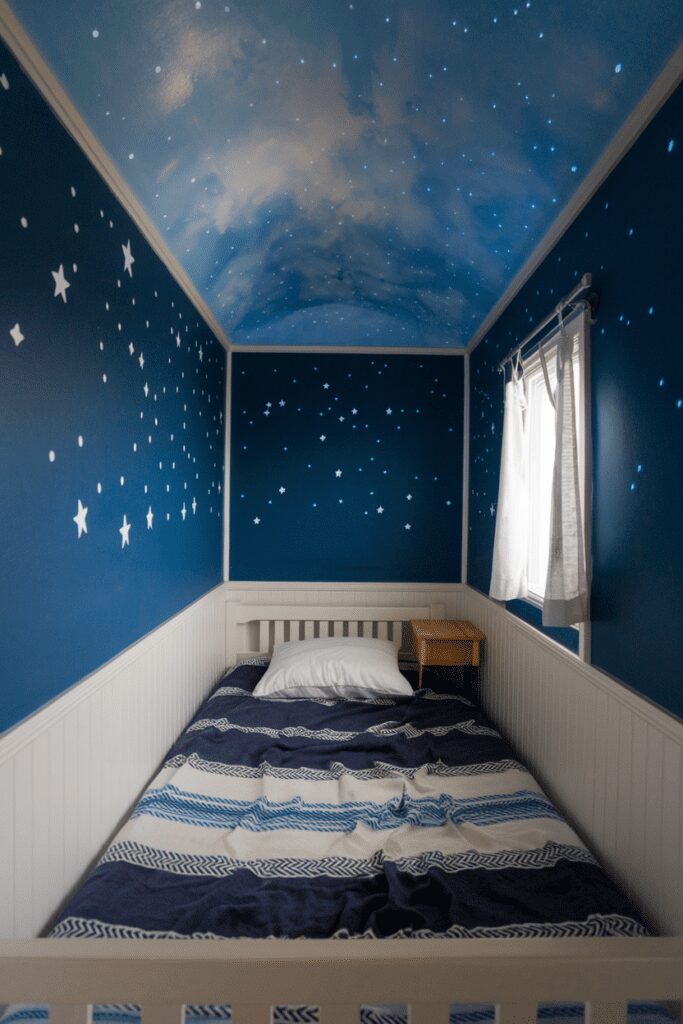 25+ Tiny Bedroom Ideas - Hacks to Maximize Your Space! 28 Tiny Bedroom Ideas: Glow-in-the-Dark Wall Art