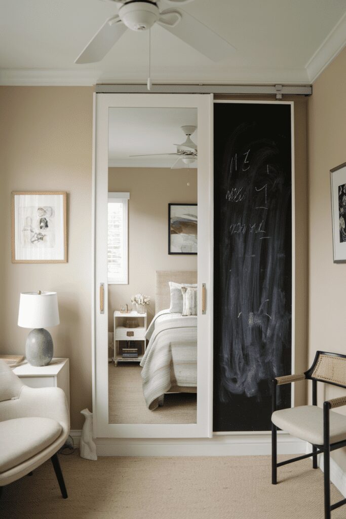 25+ Tiny Bedroom Ideas - Hacks to Maximize Your Space! 26 Tiny Bedroom Ideas: Sliding Panels for Multi-Functional Walls