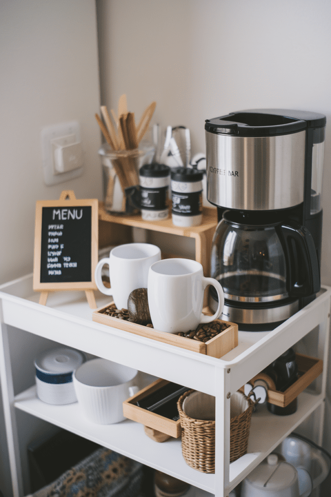 Cute Dorm Room Ideas: Mini Coffee Bar Station