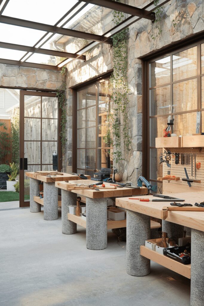 30+ Garage Workshop Layouts Ideas That Will Blow Your Mind! 28 Garage Workshop Layouts Ideas: The Outdoor-Inspired Workshop
