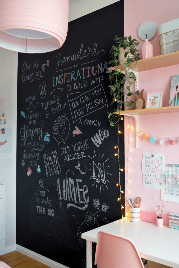 Interactive Chalkboard Wall Cute Dorm Room Decor Ideas