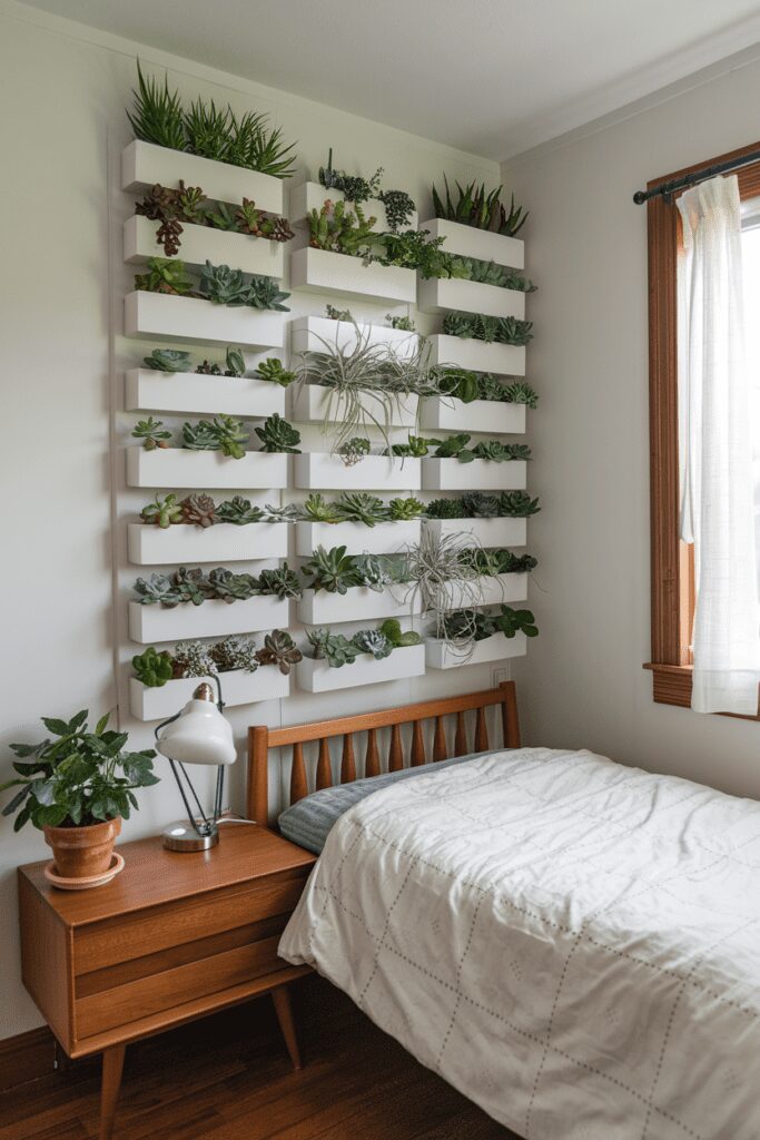 25+ Tiny Bedroom Ideas - Hacks to Maximize Your Space! 19 Tiny Bedroom Ideas: Vertical Garden Wall