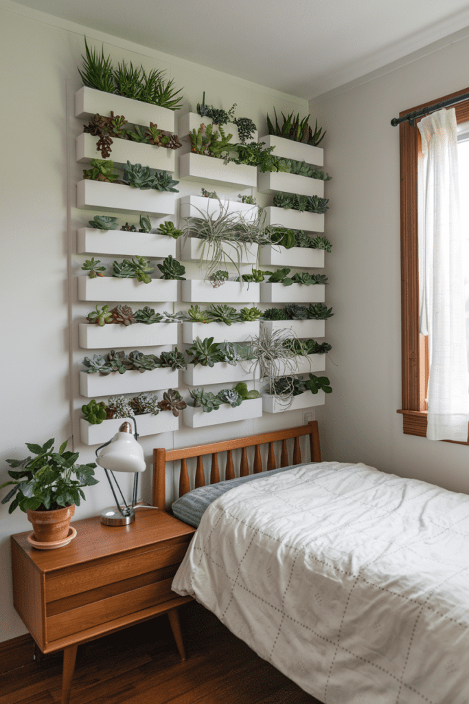 Tiny Bedroom Ideas: Vertical Garden Wall