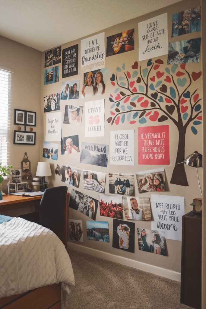 15+ Cute Dorm Room Decor Ideas Tips That Steal Your Heart! 8 Cute Dorm Room Ideas: Personalized Photo Wall Tapestry
