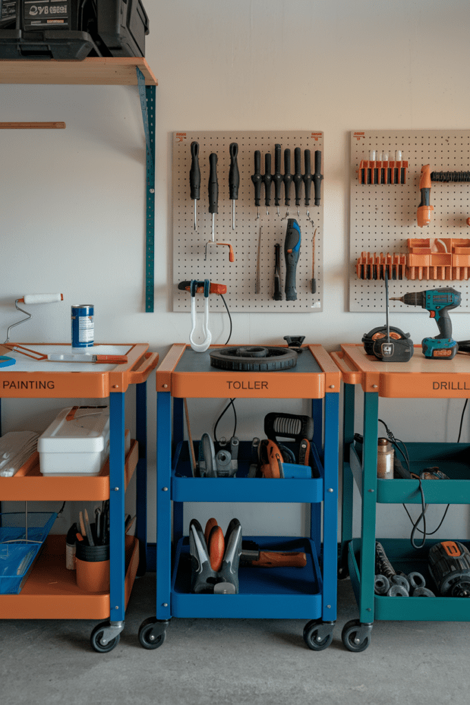 Garage Workshop Layouts Ideas: The Compact Rolling Tool Carts