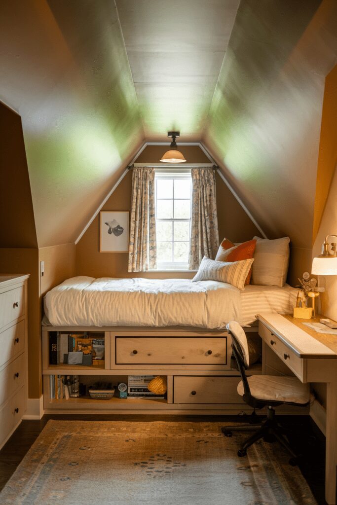 25+ Tiny Bedroom Ideas - Hacks to Maximize Your Space! 6 Tiny Bedroom Ideas: Under-Stair Bedroom with Built-In Storage