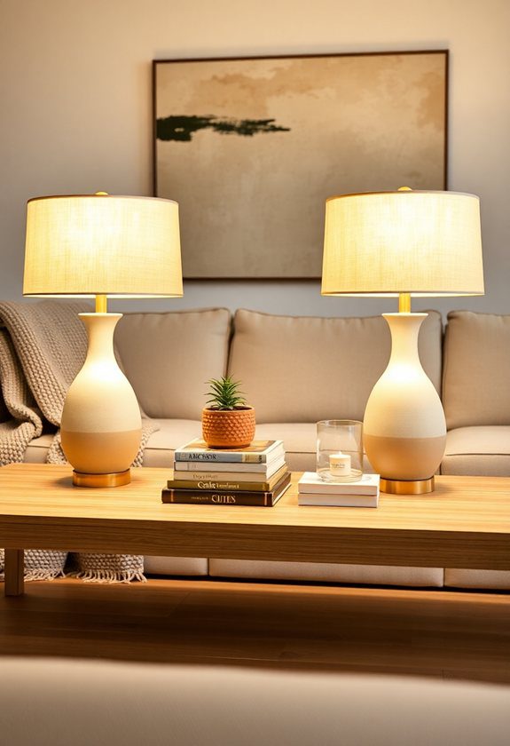 Sofa Table Decor Ideas: Bring in Warmth With Table Lamps and Lighting