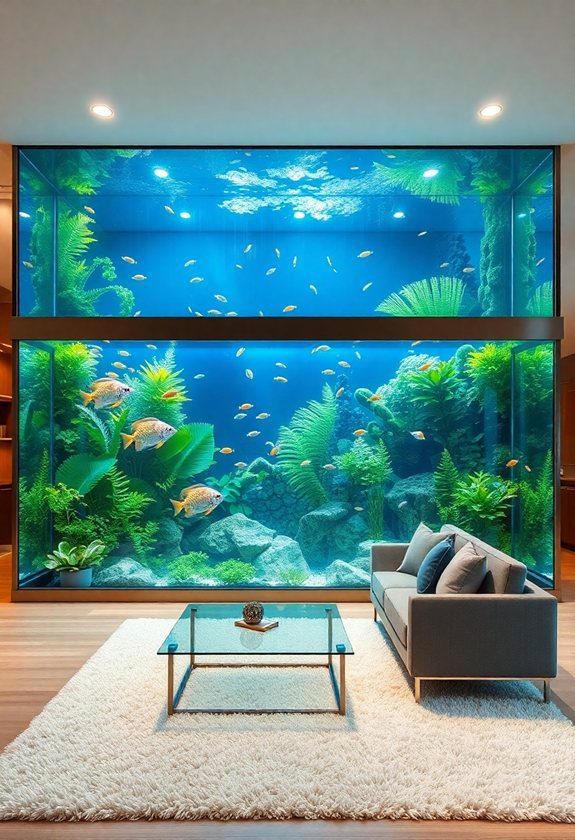 Fish Tank Ideas: Living Room Aquarium Walls