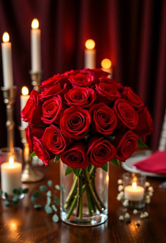 Genius Valentine's Day Decor Ideas: Red Rose Centerpiece