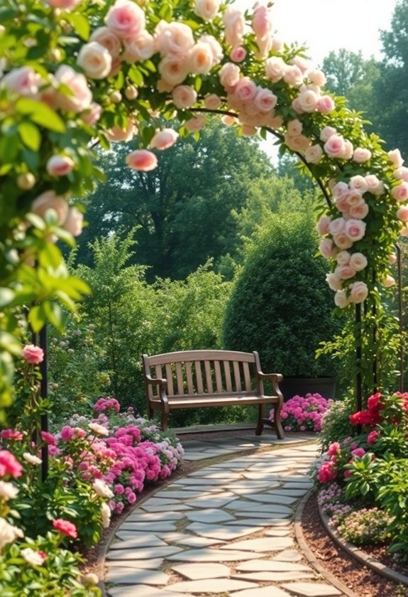  Valentine's Day Painting Ideas: Lovely Garden Scene