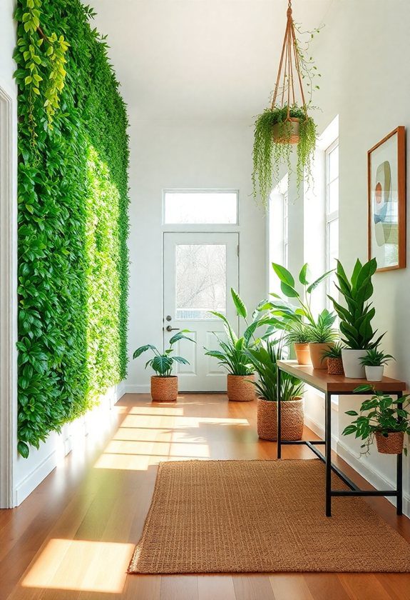 Hallway Decor Ideas: Lush Greenery Additions