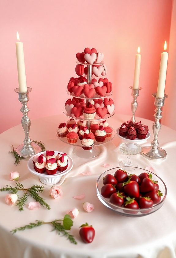 Genius Valentine's Day Decor Ideas: Fancy Dessert Table