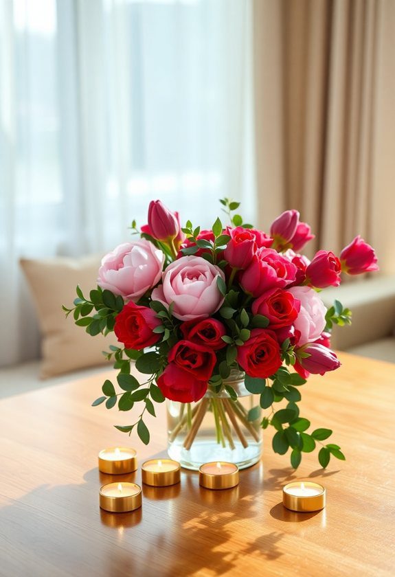 Genius Valentine's Day Decor Ideas: Fresh Flower Arrangements