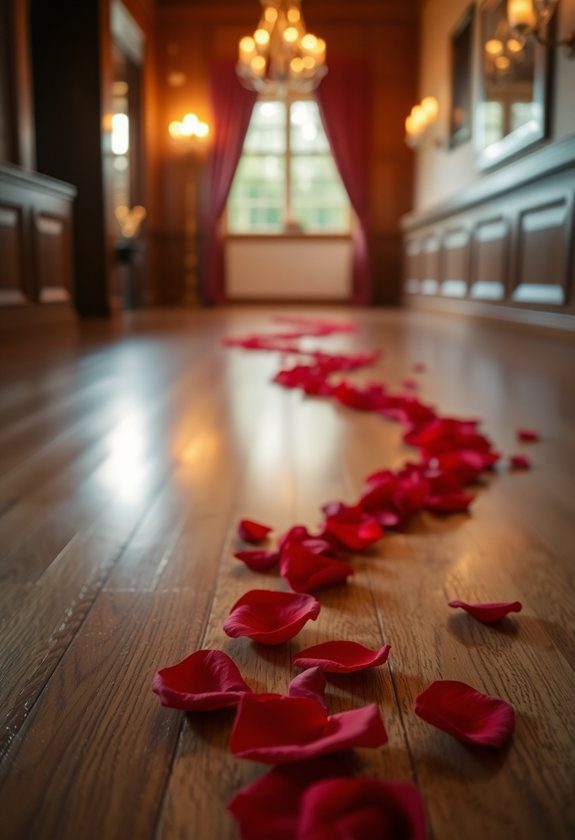 Genius Valentine's Day Decor Ideas: Flower Petal Pathway