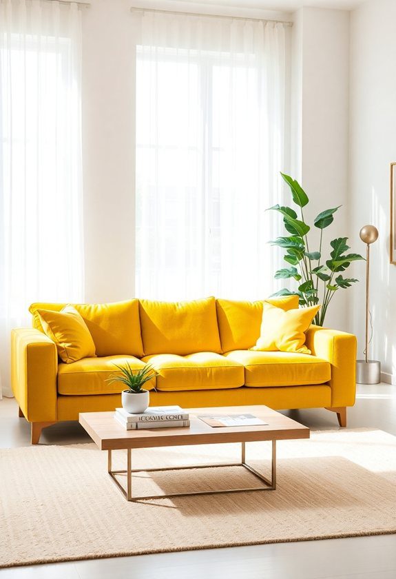 Green Sofa Ideas: Yellow-Green Sofas for a Bright and Airy Room