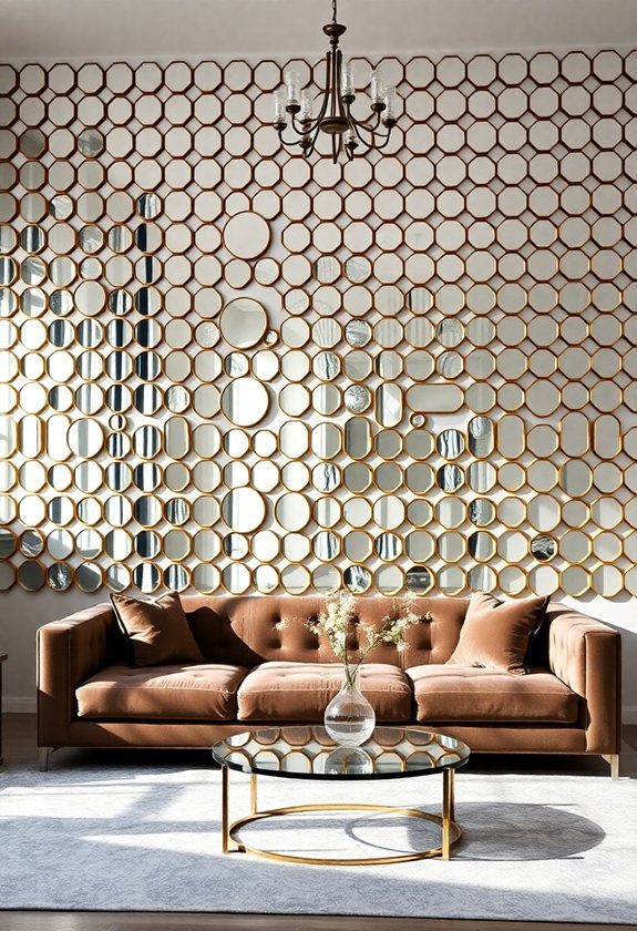 Large Empty Wall Ideas: Mirror Mosaic