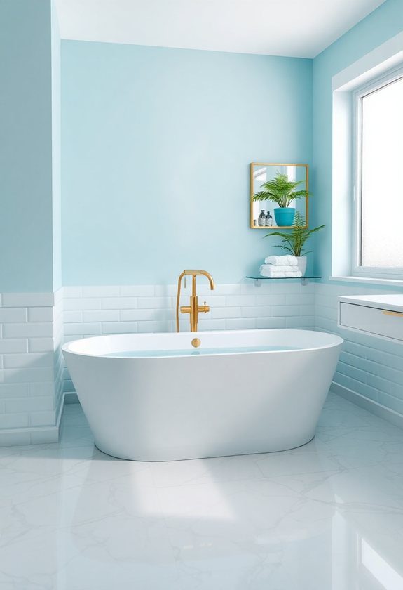 Bathroom Colors Ideas: Tranquil Aqua Blues