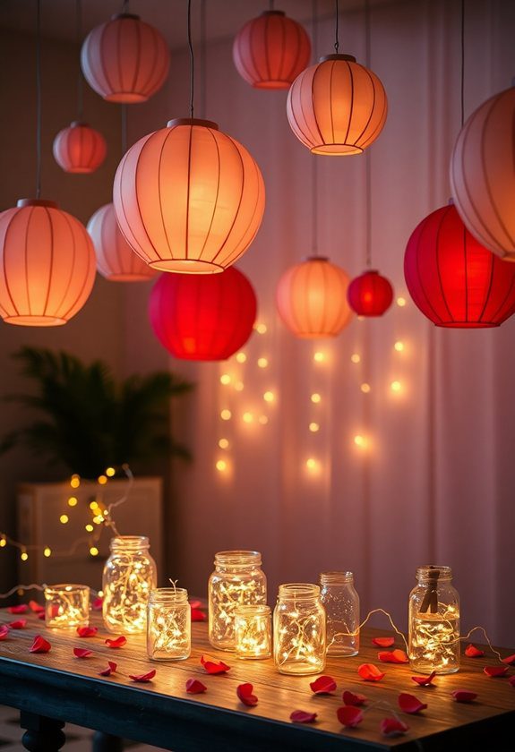 Genius Valentine's Day Decor Ideas: Lovely Lanterns Display