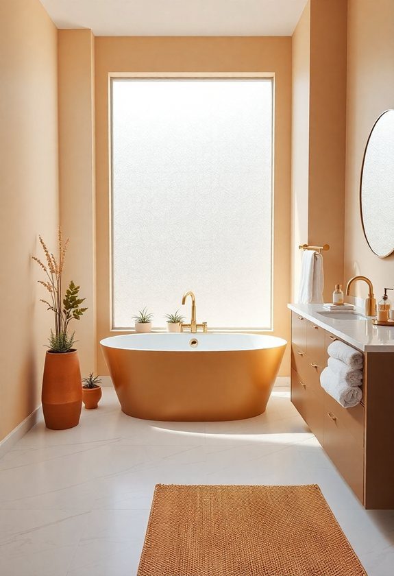 Bathroom Colors Ideas: Warm Gold Neutrals