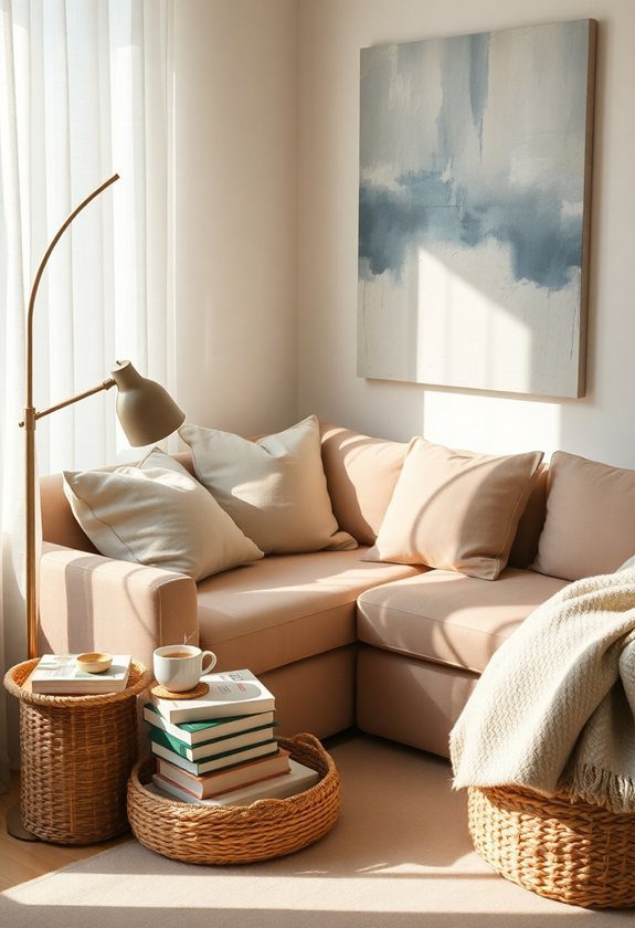 L-Shaped Couch Layouts Ideas: Creating a Cozy Reading Nook With an L-Shaped Couch