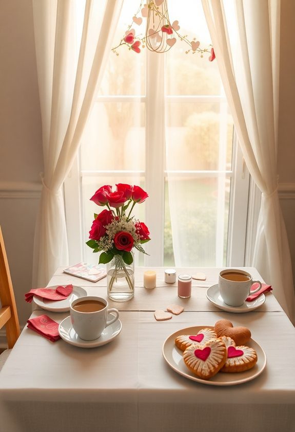 Valentine’s Day Decor Ideas: Valentine Breakfast Nook