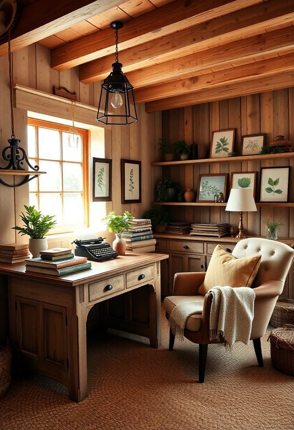 Primitive Room Ideas: Quaint Home Office