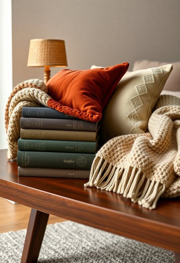 Sofa Table Decor Ideas: Create a Cozy Reading Nook With Pillows and Throws