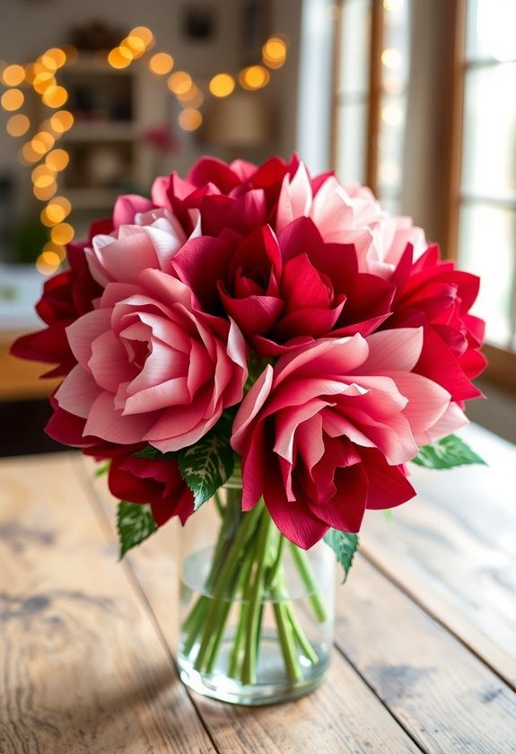 Genius Valentine's Day Decor Ideas: DIY Paper Flowers