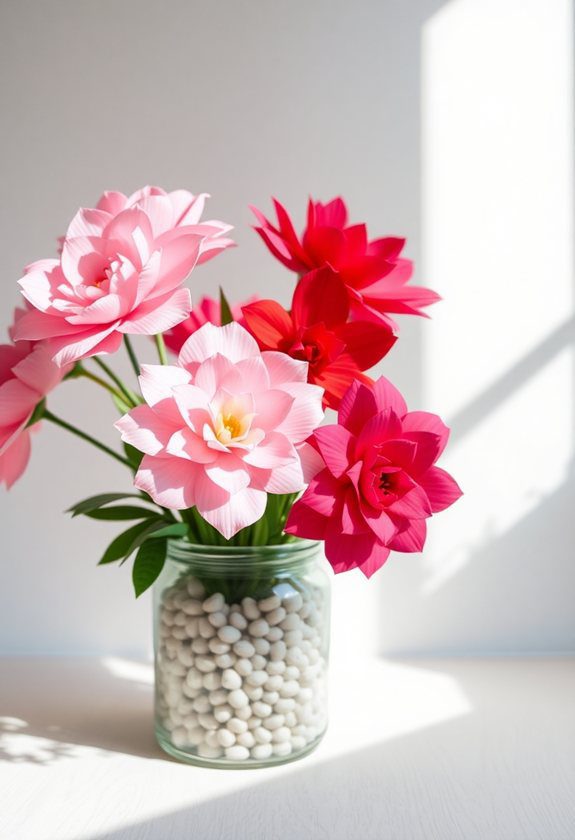 Budget-Friendly Valentine's Decor Ideas: DIY Paper Flowers