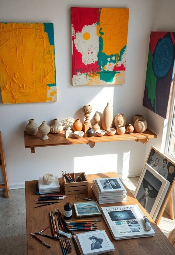 Art Studio Ideas: Inspirational Art Displays