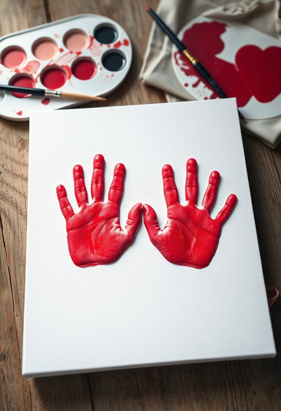  Valentine's Day Painting Ideas: Handprint Heart Design