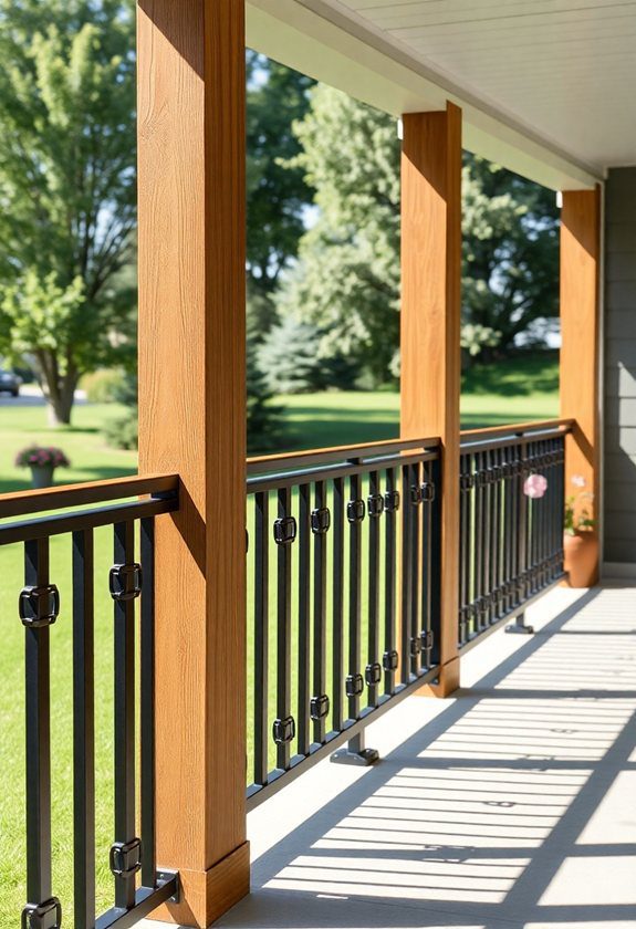 Porch Railing Ideas: Mixing Materials for Unique Porch Railings